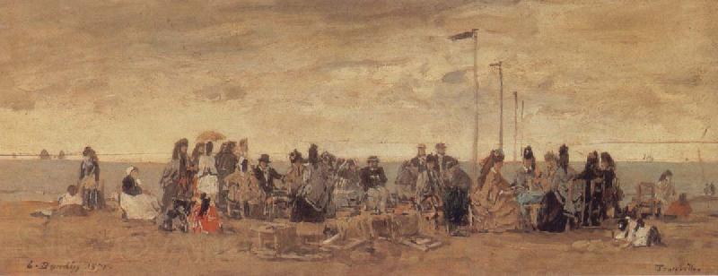 Eugene Boudin The Beach at Trouville Germany oil painting art